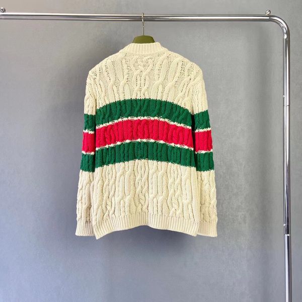 

men's and women's knitwear 2023 autumn/winter letter knitted sweater protective knitting machine cardigan fashion details round ne, Black;brown
