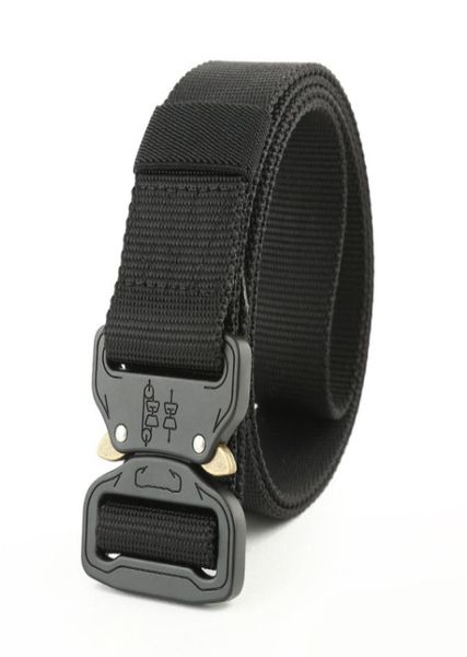 

new fashion army tactical waist belt 38cm jeans male casual canvas webbing nylon duty belt4477831, Black;green