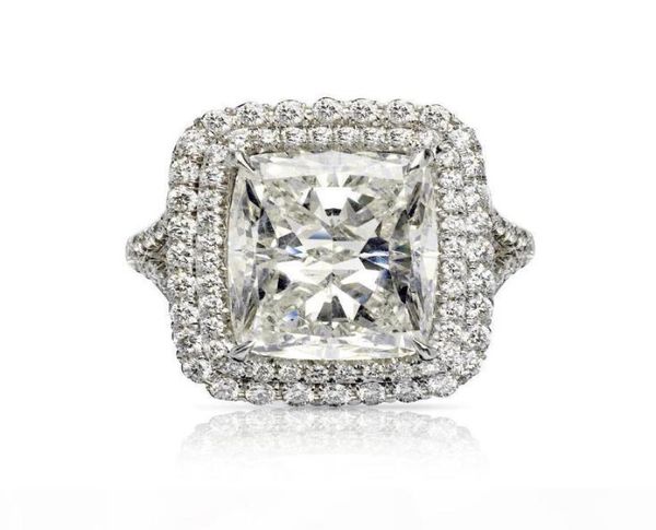 

a victoria wieck luxury jewelry 925 sterling silverprincess cut big white clear z cz diamond eternity women wedding band ring 5239003, Slivery;golden