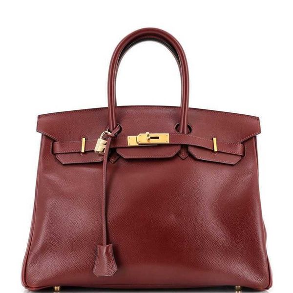 

h ermess dinner bags birkins 35 cm size genuine leather large capcity women totes handbag 7a quality handswen with logo qq gold hardware kwf