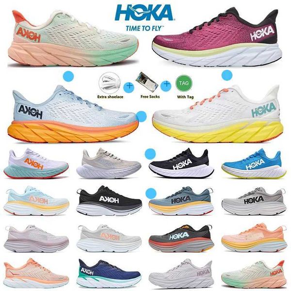 

hoka bondi 8 outdoor shoes designer hokas one clifton black white shock absorbing road carbon x2 men women running sneakers climbing runner