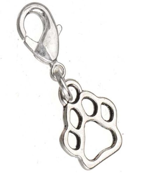 

charms for bracelets necklaces with lobster clasps metal animal dog footprint samll vintage silver new diy fashion jewelry finding5345454, Bronze;silver