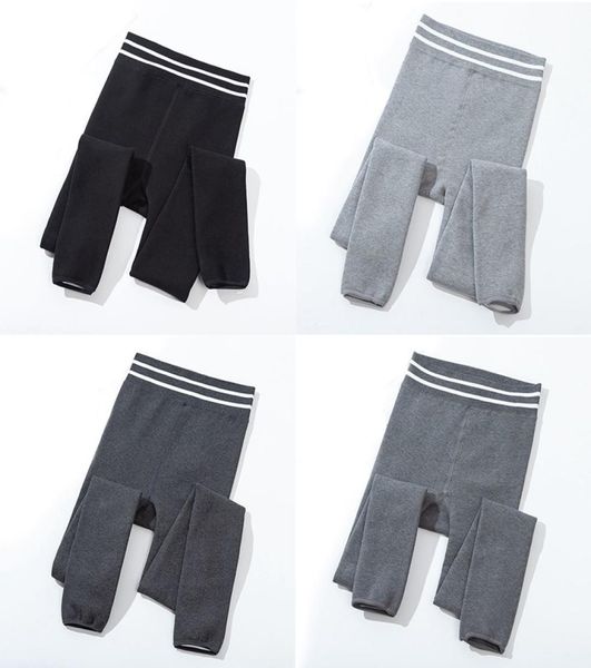 

cotton autumn and winter leggings for women's outer wear ps velvet thickened high waist stepped imitation cashmere self-cultivation sha, Black;white