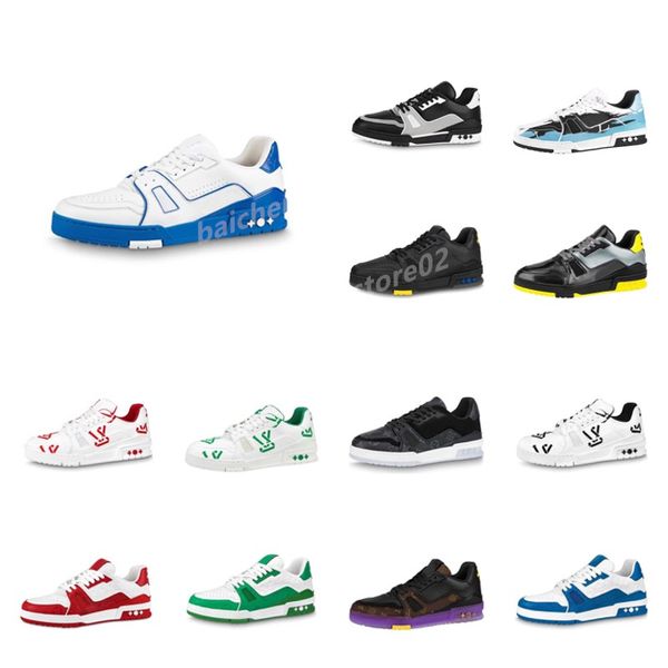 

2023 designer virgil trainer casual shoe sneakers black white panda fashion low shoe platform leather sloe rubber men women outdoor walking