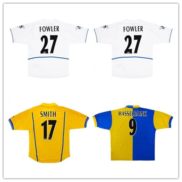 

hasselbaink leeds retro soccer jerseys united 72 78 89 90 91 92 93 95 96 97 98 99 00 01 02 classic football shirt smith kewell hopkin batty, Black;yellow