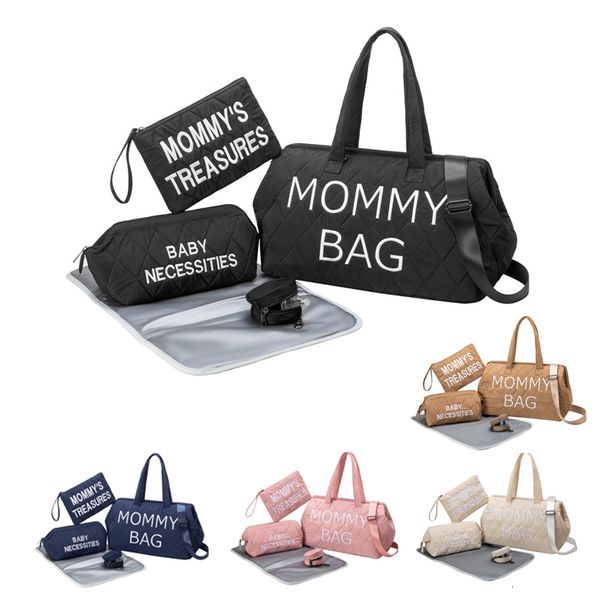 

diaper bags travel mommy bag embroidery letters portable maternity milk bottle insulation largecapacity mother baby 230724