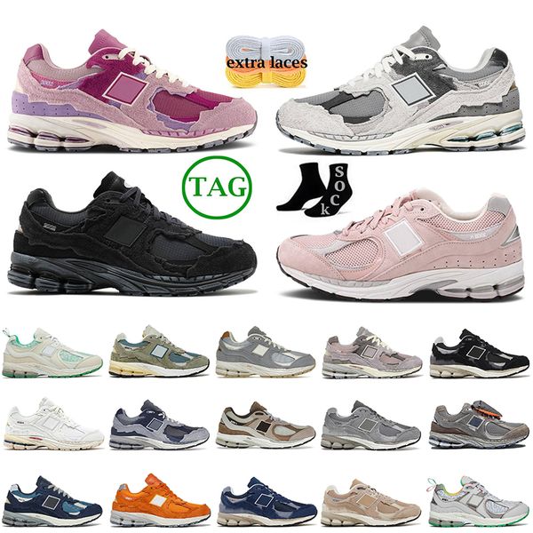 

new 2002r running shoes protection pack athletic womens mens casual jogging sneaker on rain cloud phantom pink cherry blossom powder designe