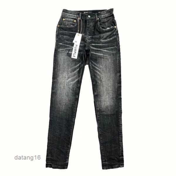

purple jeans designer mens black denim tears ripped straight regular washed old long fashion hole stack ky83, Blue