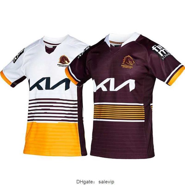 

2022 brisbane broncos rugby jersey home away mens shirt delivery size s-5xl, White;black