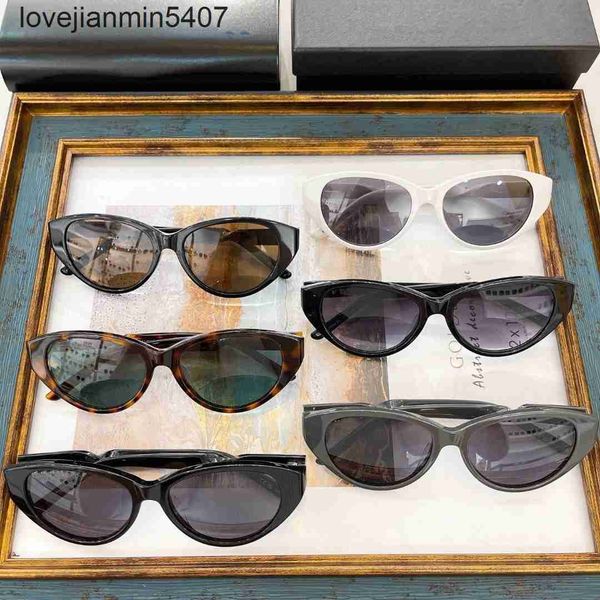 

2023 fashion design sunglasses %80 factory wholesale and retail paris b family plate oval frame sunglass women's net red ins fried doug, White;black