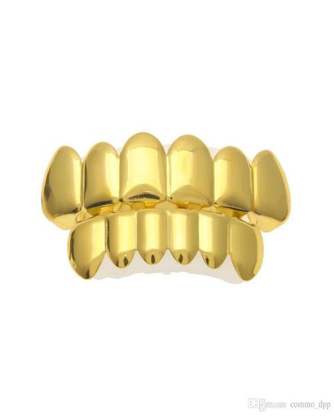 

hip hop body jewelry 6 tooth grillz gold filled bottom teeth fang grillz set for womenmen s halloween christmas party vampi2527248, Black