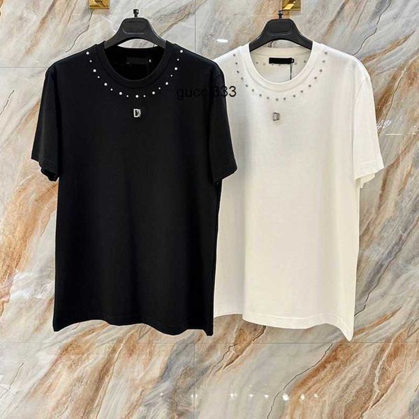 

short t 23 d t dolcly new sweatshirt gabbanaly shirt designer g shirt dg summer hardware sleeved letter pattern tee men women pure cotton ro, White;black