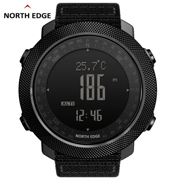 

wristwatches north edge men sports watches waterproof 50m led digital watch military compass altitude barometer 230724, Slivery;brown