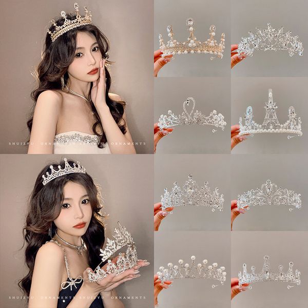 

fashion blogger designer jewelrybirthday gift crown hair band bride crown fabric hair band wholesale fg18, Silver