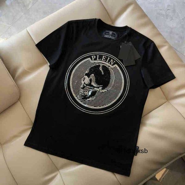 

german and tide station new plein pp short sleeve t-shirt men's philipps women's diamond leisure skull designer european brand ne, Black;brown