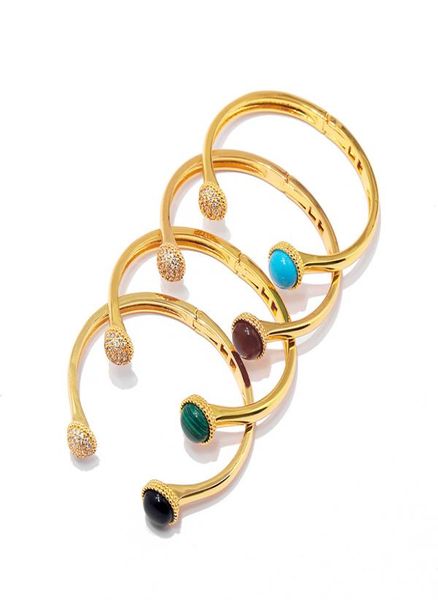 

2020 fashion charm jewelry 18k gold plated natural agate bracelet colorful natural stone bracelets bangle for women4384912, Golden;silver