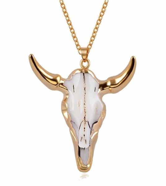 

designer necklace luxury jewelry vintage bull skull men039s pendant wrapped gem buffalo cattle american western national style 9813416, Silver