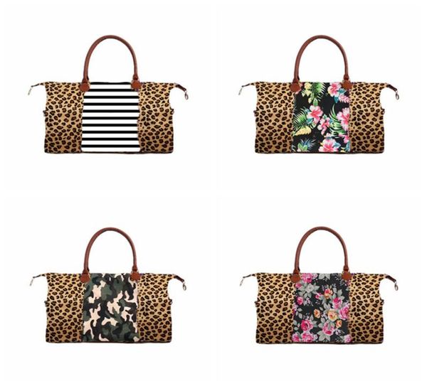 

leopard handbag camouflage printing bags large capacity travel tote with pu handle sports outdoor yoga totes storage maternity bag2559700