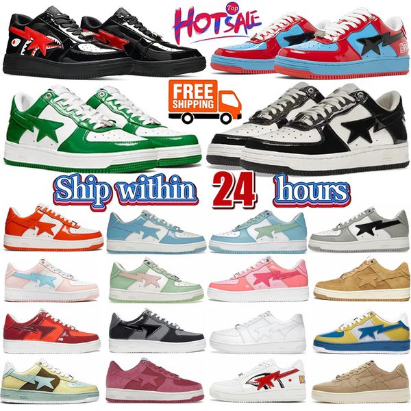 

2023 designer casual shoes low for men sneakers patent leather black white blue camouflage skateboarding jogging sports star trainers eur 36