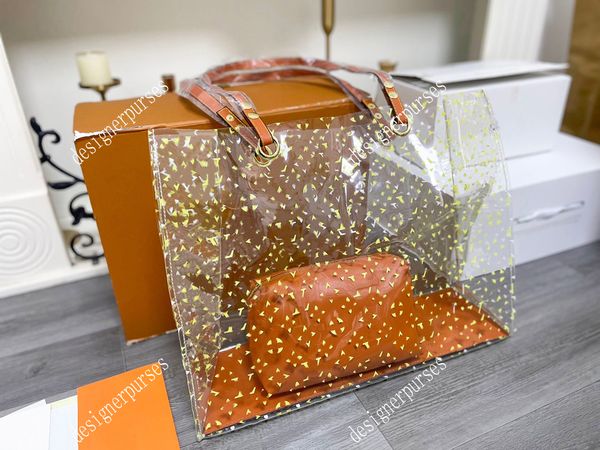 

tz women handbags transparent jelly bag pvc tote bag large capacity custom commuting fashion totes designer clear luxury shoulder crossbody