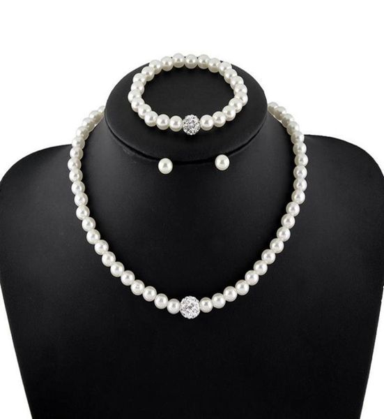 

isang trendy elegant pearl wild fashion designer pendant necklaces jewelry set womens pearl necklace bracelet earrings bridal jewe9141520, Silver