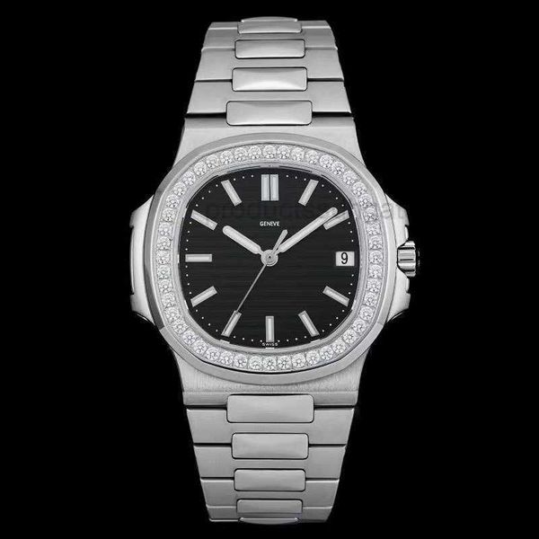 

diamond luminous wrist watches patas 40mm*8.3mm 3k 5711 zf ultra-thin luminous waterproof iced out bezel gift pate philip 1p, Slivery;brown