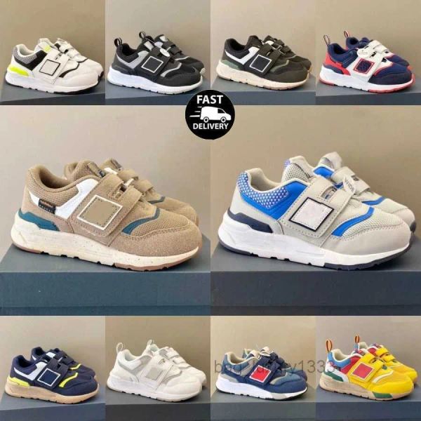 

designer luxury kids shoes nb 997 casual classic sneakers core 997h outdoor running boys girls shoes grey blue sports trainers baby kid yout, Black