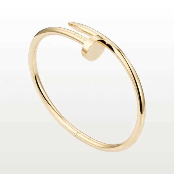 

bangle nail bracelet designer cuff bracelets luxury jewelry for women fashion steel alloy gold-plated craft never fade not allergicfji6, Black
