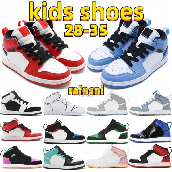 

kids shoes j1 jumpman baby 1s children youth kid sports shoe sneaker designer boys girl infants toddlers basketball white black luxury paltf