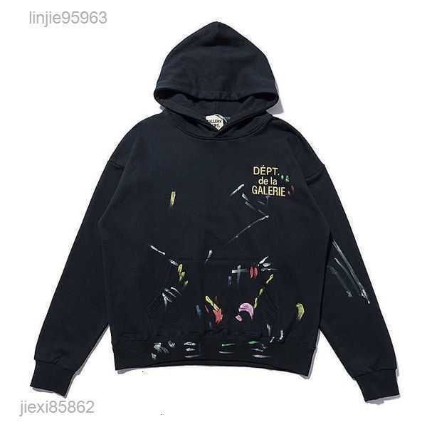 

men hoodie designer dep cotton hoodiy oversize casual leisure gary speckle graffiti high street autumn for women 22fw bran fl4a 15ykn, Black