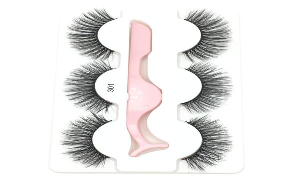 

3 pairs 3d handmade fake eyelashes natural long thick makeup false eyelashes cross eye lashes faux cils for makeup tools9550100