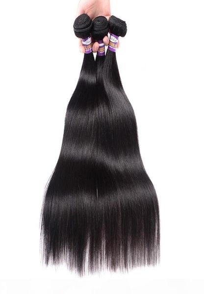 

9a mink brazilian straight hair weave 100 unprocessed brazilian virgin hair straight peruvian malaysian indian human hair extensi2489625, Black