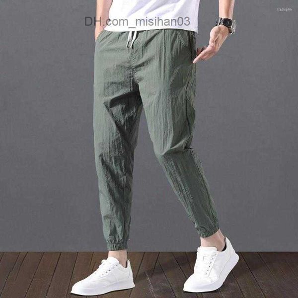 

men's pants men's pants men sweatpants shrinkable cuffs casual autumn winter drawstring fleece lined jogging z230726, Black