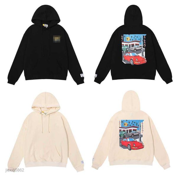 

men hoodie designer dep cotton hoodiy oversize casual leisure trendy color painted print sweater men's high street bf co321, Black