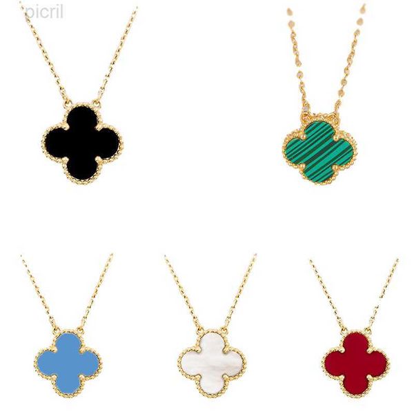 

18k gold plated necklaces luxury designer necklace four-leaf clover cleef fashion pendant wedding party jewelry 40cm+5cm, Silver