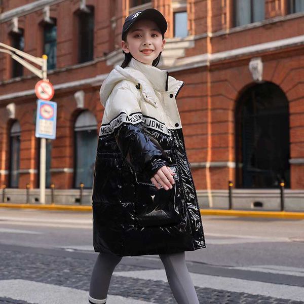 

down coat -25 degrees winter children's down jacket girls warm hooded waterproof thick coat boys blue cold-proof duck down jacket hkd23, Blue;gray