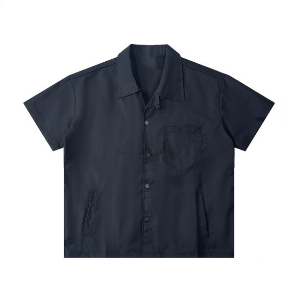 

mens dress shirts summer short sleeve shirt tooling style nylon fabric fashion casual couple 230724, White;black