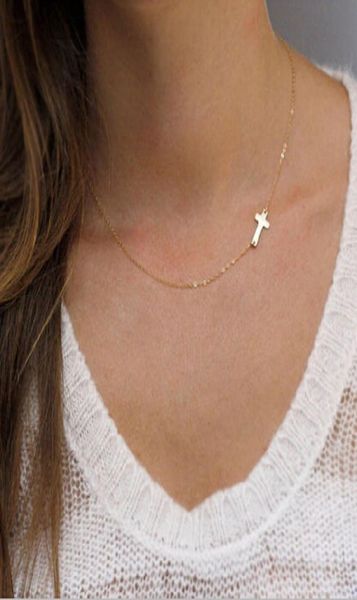 

jewelry choker pendant necklace for women necklaces charm cross chokers pendants gold silver chain sideways celebrity filled chain7518558