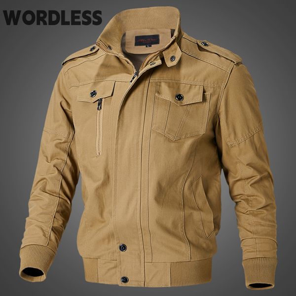 

men's jackets military tactical 2023 autumn spring mens zipper cargo jacket stand collar outwear windbreaker brand coats 230724, Black;brown