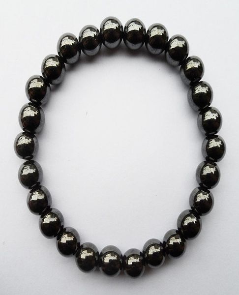 

factory whole man woman health 8mm black magnetic hematite hologram bracelet jewelry gift with elasticity8149485