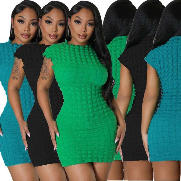 

womens pure color bubble cloth dress, Black;gray