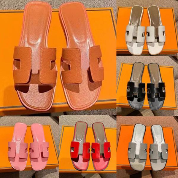 

beach slippers flat bottom h slippers designer slippers leather lady slides beach sandal summer genuine leather slipper shoes l bath ojh, Black