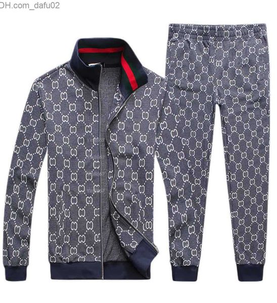 

men's tracksuits luxury men's tracksuit jackets set 2022 autumn and winter fashion running tracksuits medusa men sports suit lette, Gray
