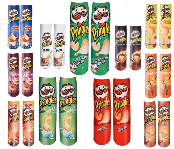 

3040cm chips doughnut snacks 3d socks lovers kids 3d printed cartoon socks cheerlead cer socks sports stocking multi2856789, Black;white