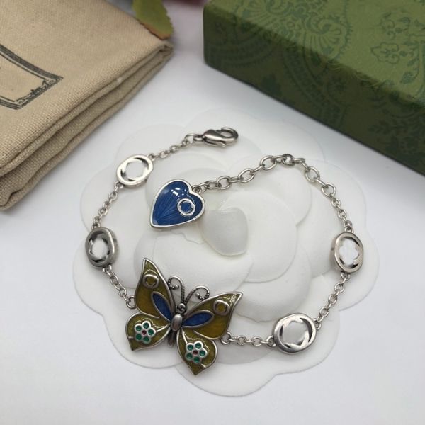 

luxury design bangles brand letter bracelet chain famous women 18k gold crystal rhinestone pearl wristband link chain couple gifts jewerlry, Black