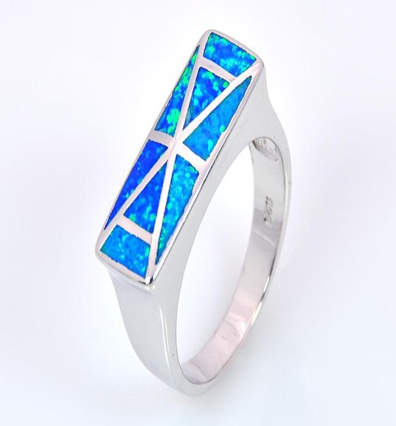 

whole retail fashion fine blue fire opal ring 925 silver plated jewelryr for women emt15170124188910