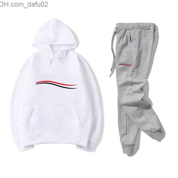 

men's tracksuits mens hooded tracksuits suits and color matching casual sports suit cardigan set fall winter 2022 men sweatshirt clothi, Gray
