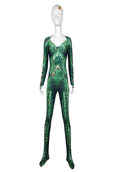 

mera costume aquaman film version mera cosplay bodysuit 3d imprimer lycra spandex zentai costume halloween party suit4984432, Black;red