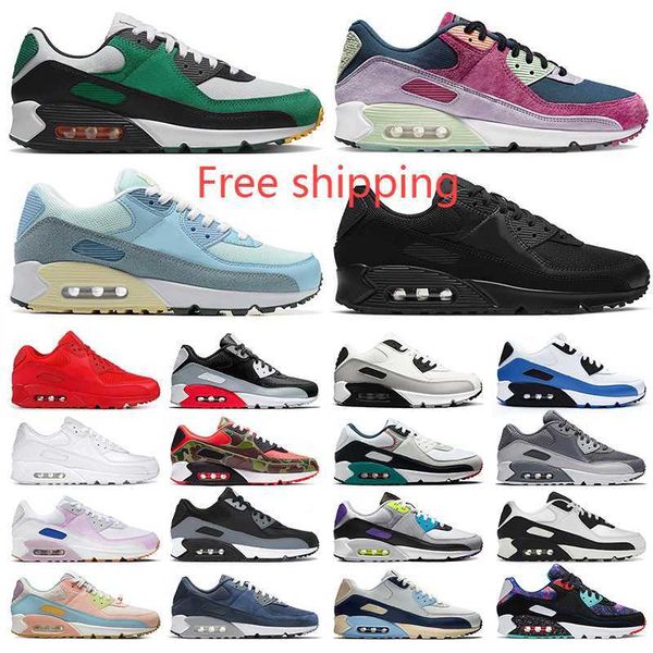 

90 max 90s classic mens womens running shoes og designer bred am total be true camo green grape infrared london men trainers sneakers big si
