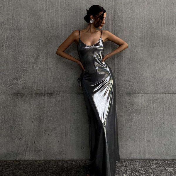 

item title womens clothing spring style pure gold backless slim dress, Black;gray